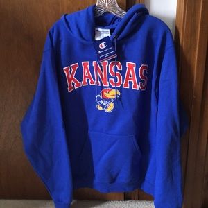 University of Kansas sweatshirt hoodie -NWT - Sz M